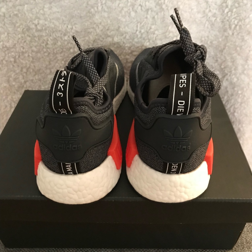 Charcoal grey Adidas NMDs, men’s size 9 - Picture 3 of 6